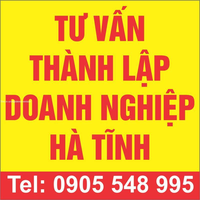 Thành lập công ty tại Hà Tĩnh